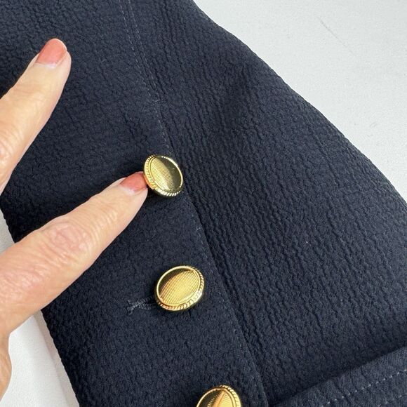 emporio armani fitted double breasted blazer jacket Belted Emblem Sz 42 / 4 - Picture 12 of 16